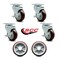 Service Caster Regency 600UBCKIT6 U-Boat Locking Caster and Wheel Replace Set - REG-20S414PPUBMRN-TLB-TP2-4PPUD820-2 - alternate 4